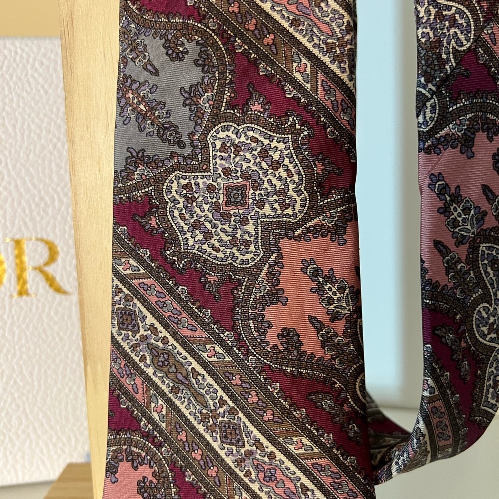 Dior Red silk tie - Picture 4 of 4